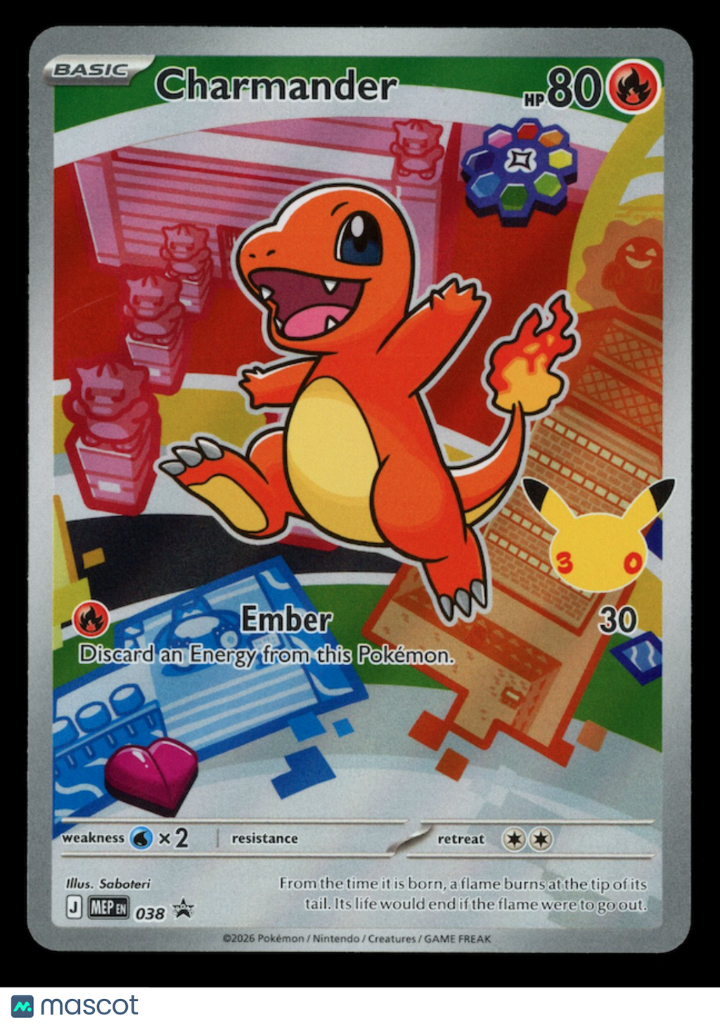 CHARMANDER 2026 Pokemon Mega Evolution First Partner Black Star Promo #038