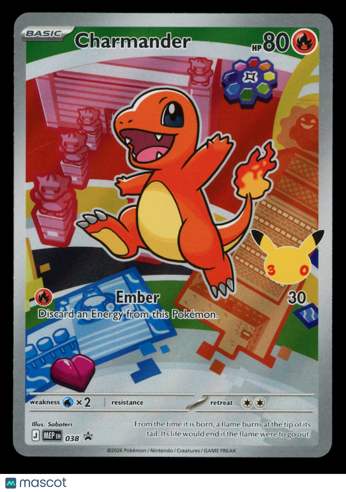 CHARMANDER 2026 Pokemon Mega Evolution First Partner Black Star Promo #038