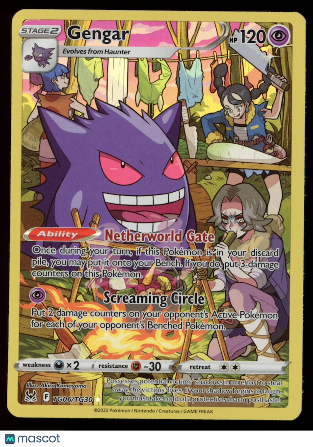 GENGAR 2022 Pokemon Lost Origin Trainer Gallery Ultra Rare #TG06/TG30