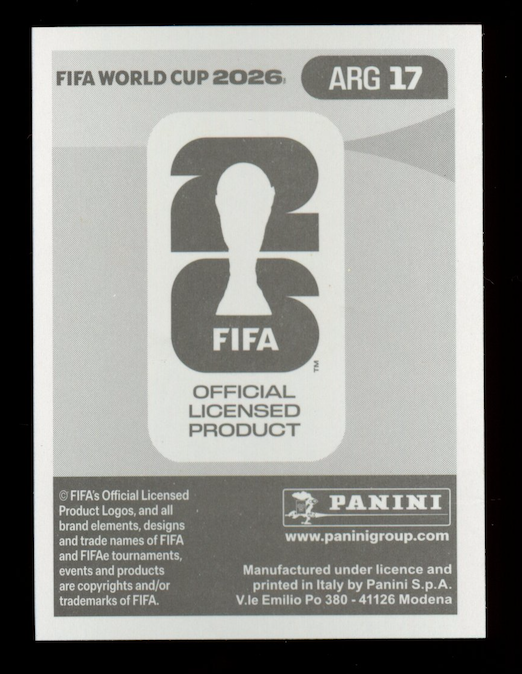 LIONEL MESSI 2026 Panini FIFA World Cup Stickers Blue Border SP #ARG17 Argentina