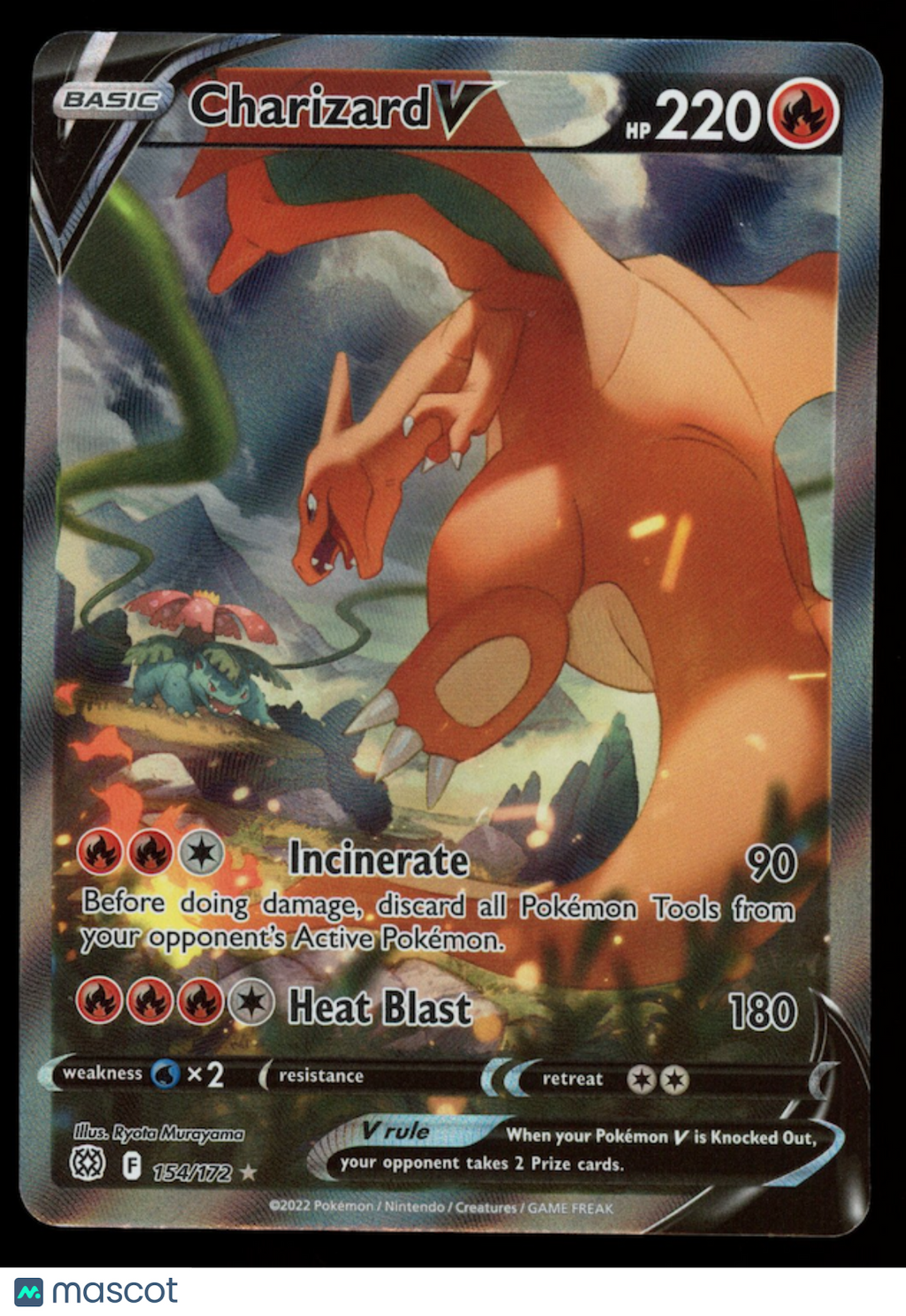 CHARIZARD V 2022 Pokemon Brilliant Stars Alternate Full Art Ultra Rare #154/172