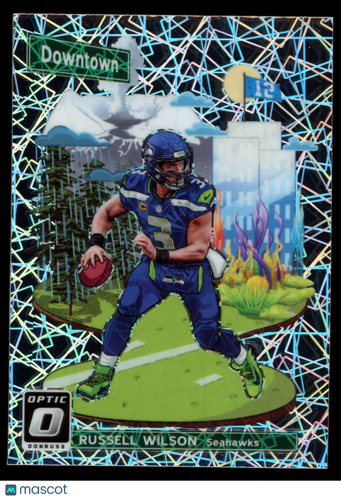 RUSSELL WILSON 2018 Panini Donruss Optic Downtown Case Hit SSP #DT-6 Seahawks