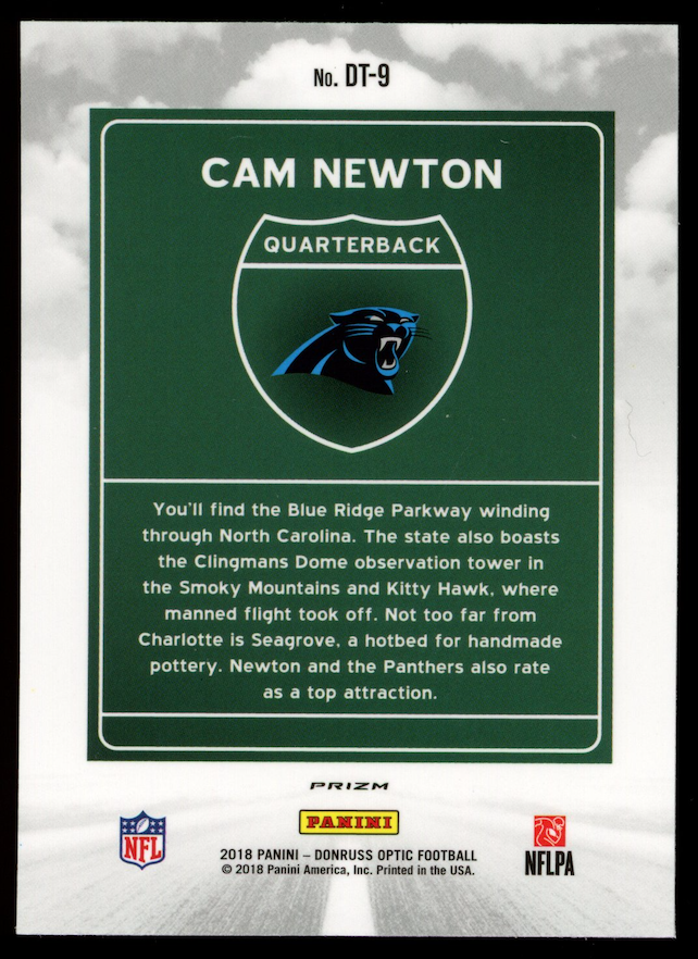 CAM NEWTON 2018 Panini Donruss Optic Downtown Case Hit SSP #DT-9 Panthers