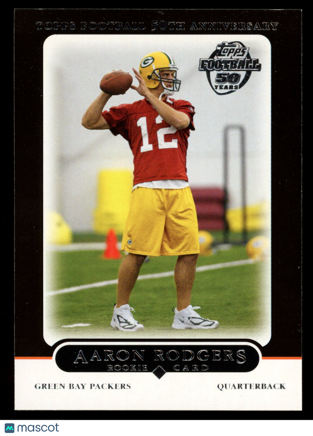 AARON RODGERS 2005 Topps 50th Anniversary Rookie Black Parallel #431 Packers