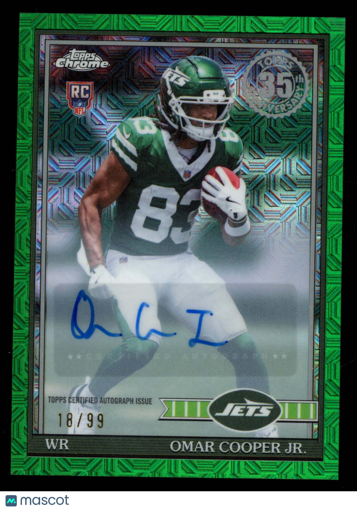 OMAR COOPER JR 2026 Topps Flagship Rookie 1991 Auto Green Mojo /99 #91TRC-21