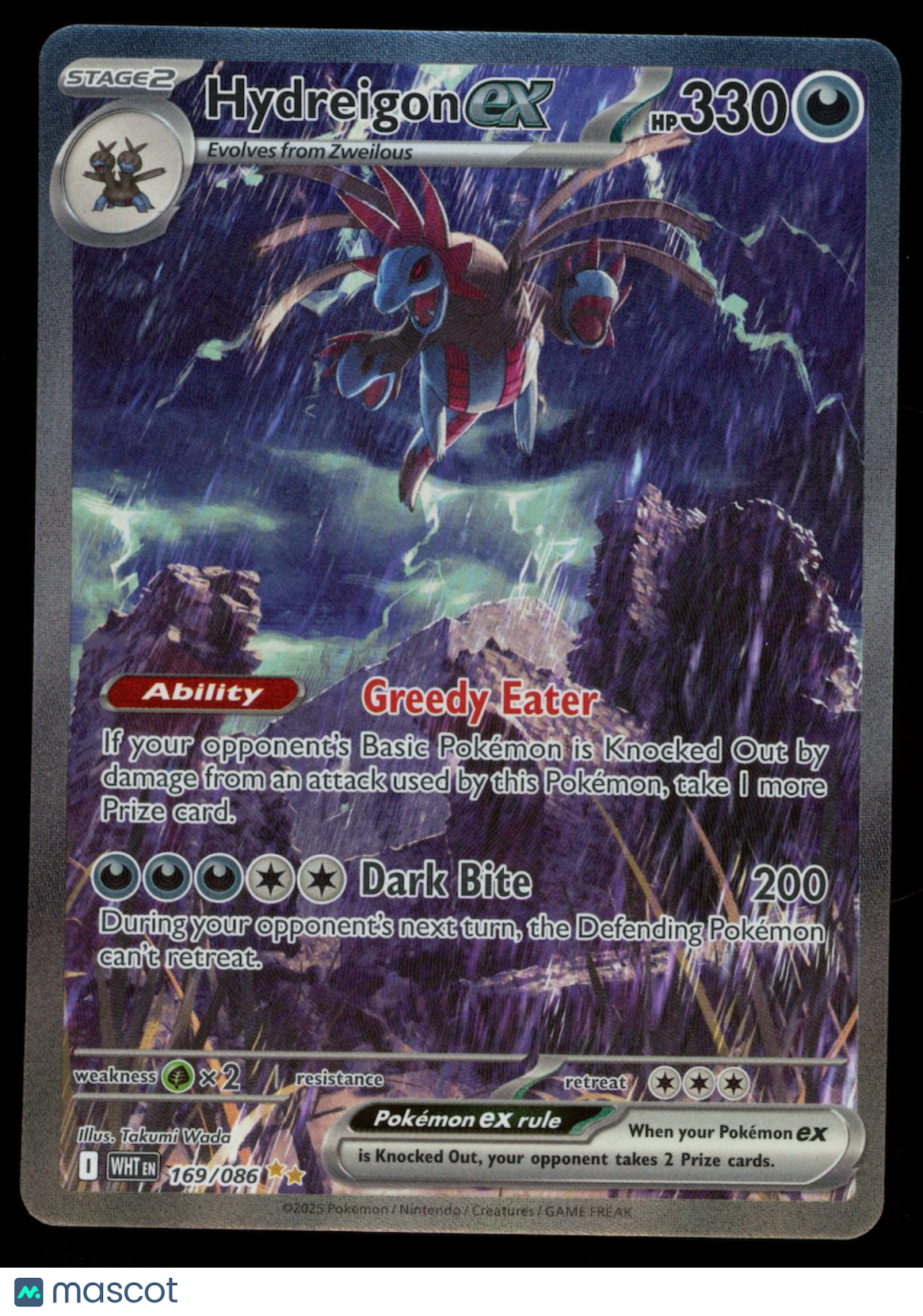 HYDREIGON EX 2025 Pokemon S&V White Flare Special Illustration Rare #169/086