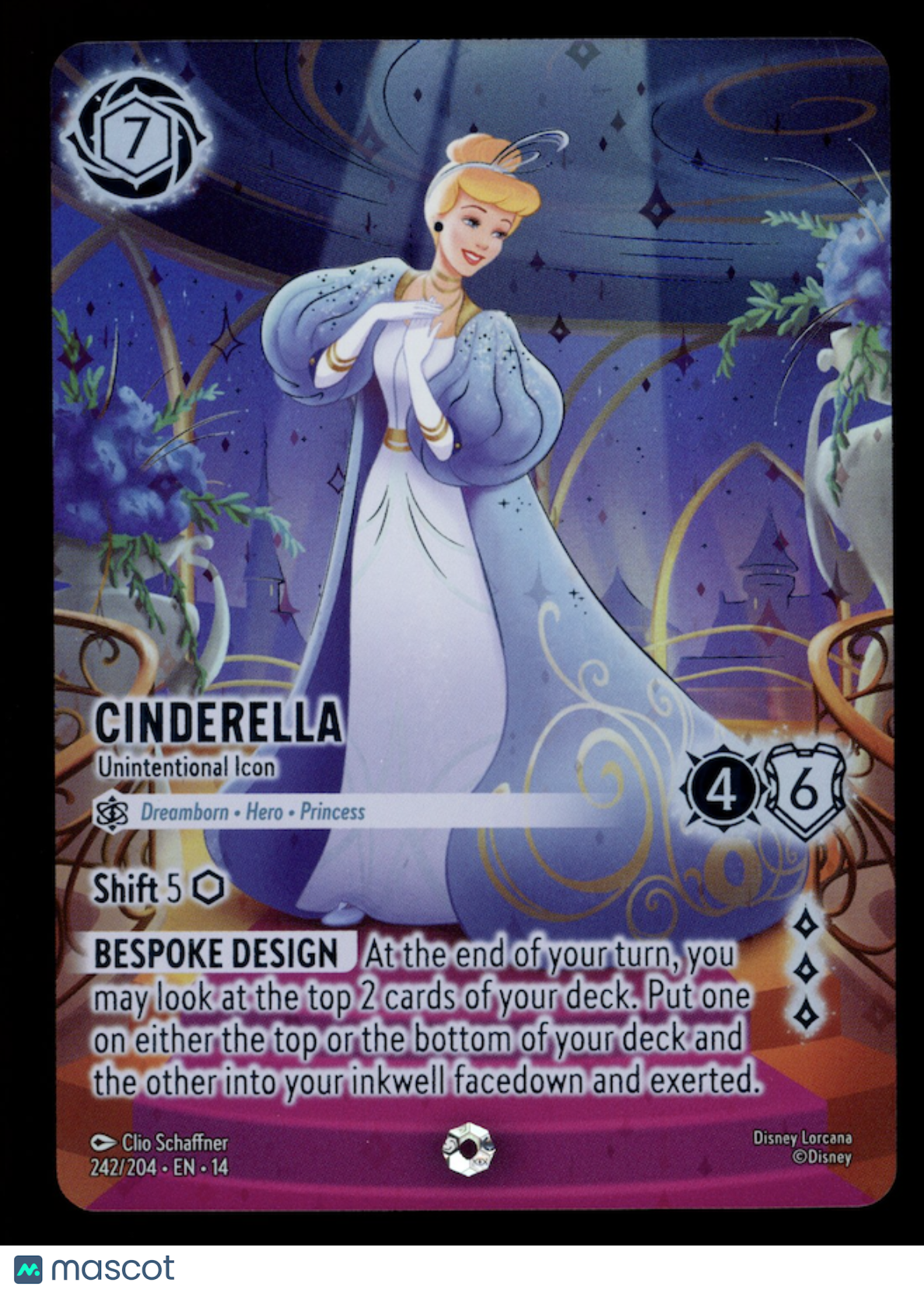 CINDERELLA 2026 Disney Lorcana Hyperia City Unintentional Icon Iconic #242/204