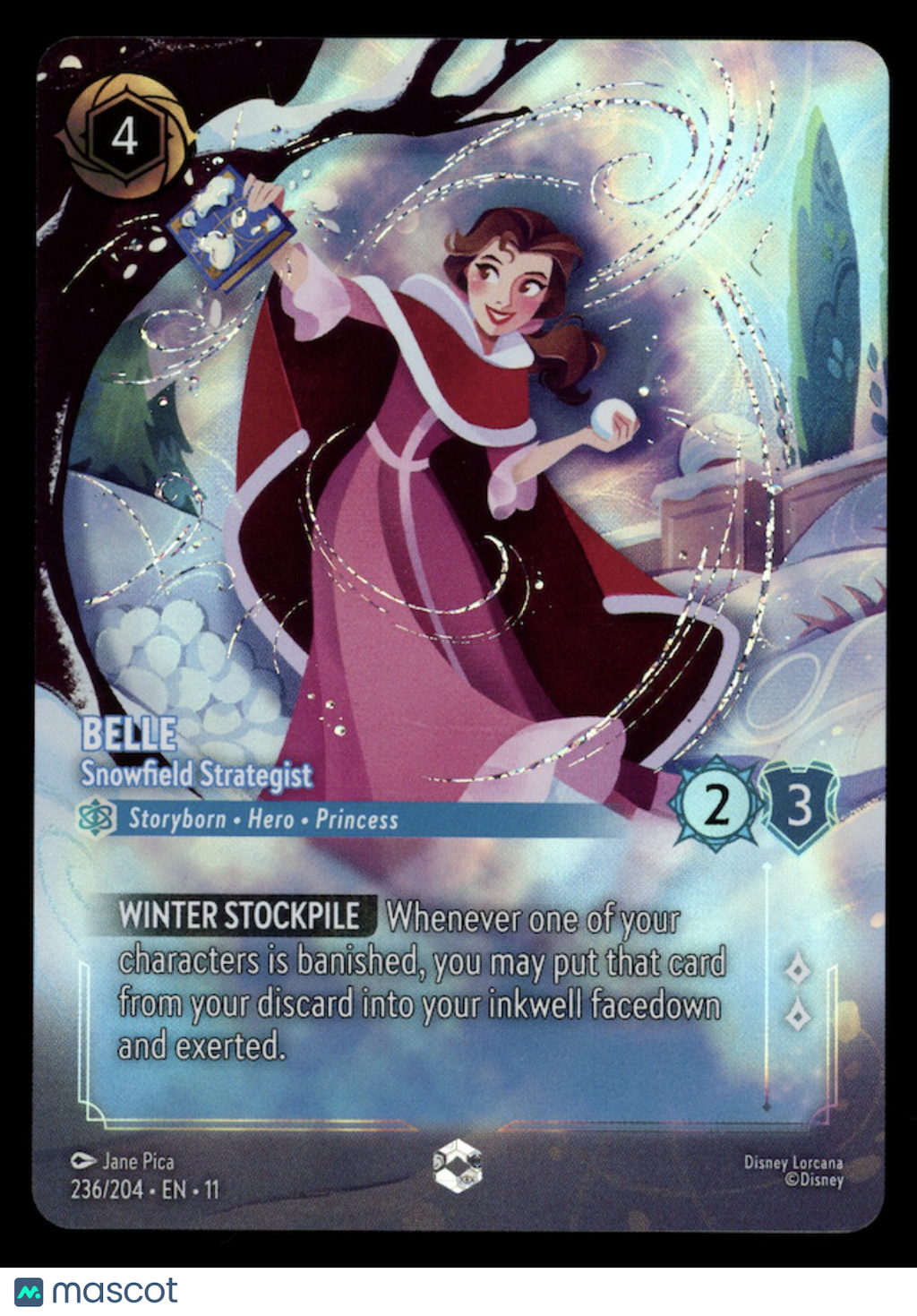 BELLE 2026 Disney Lorcana Winterspell Snowfield Strategist Enchanted #236/204