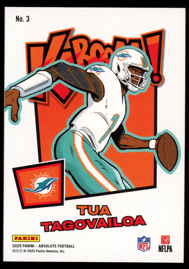 TUA TAGOVAILOA 2025 Panini Absolute Kaboom Case Hit SSP #3 Dolphins