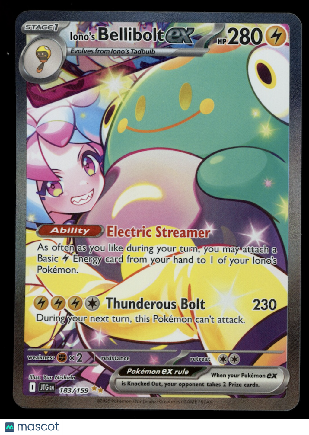 IONO'S BELLIBOLT EX Pokemon Journey Together Special Illustration Rare #183/159