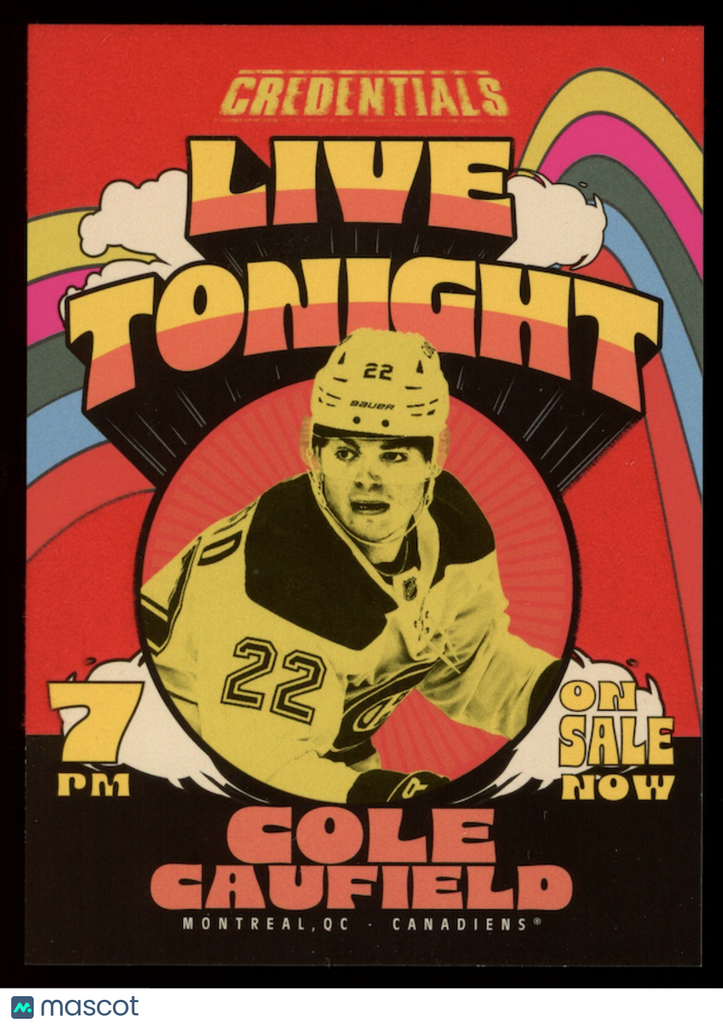 COLE CAUFIELD 2023-24 Upper Deck Credentials Live Tonight #LT-19 Canadiens
