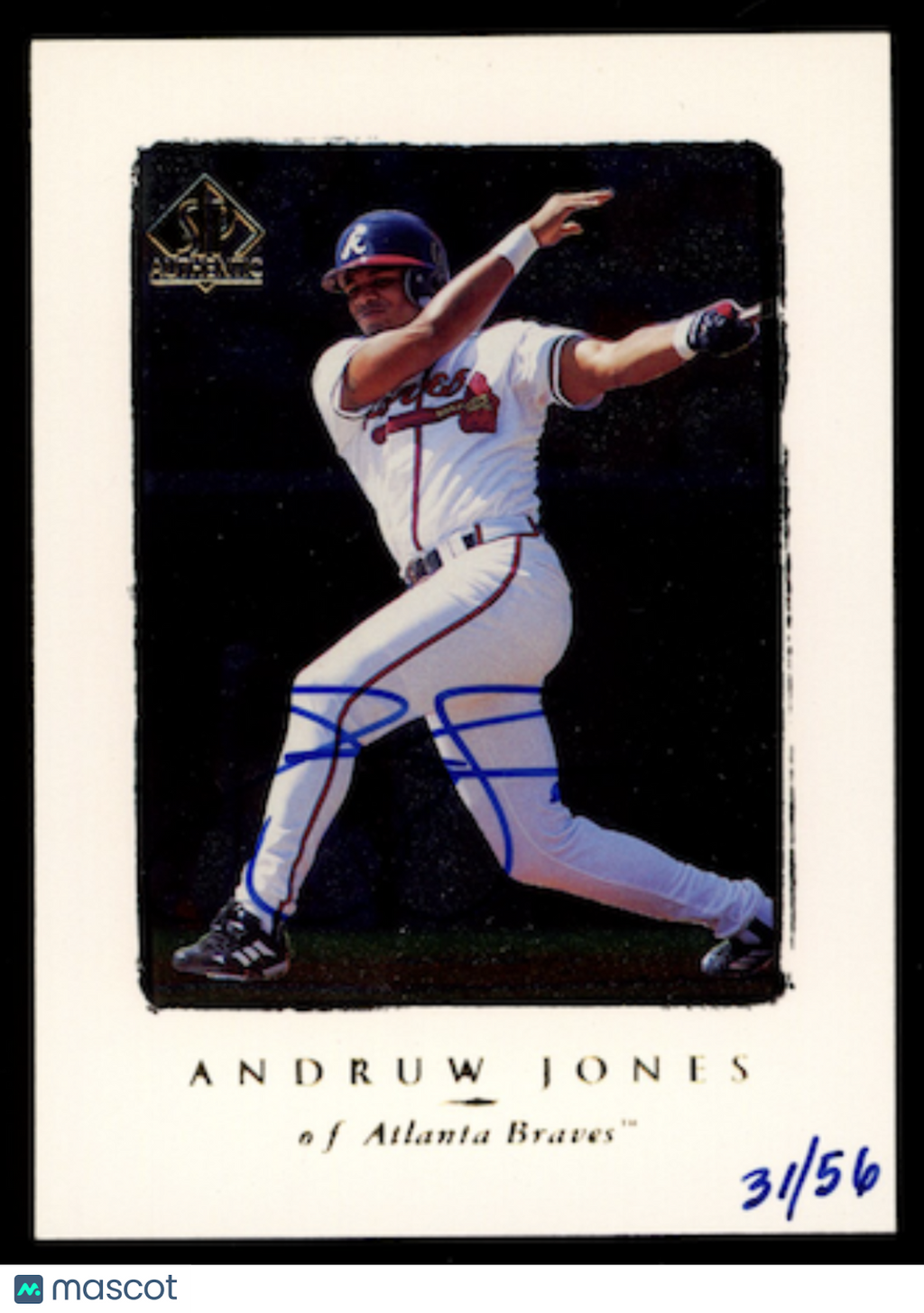 ANDRUW JONES 2000 Upper Deck SP Authentic 1998 Buyback Auto /56 #46 Braves