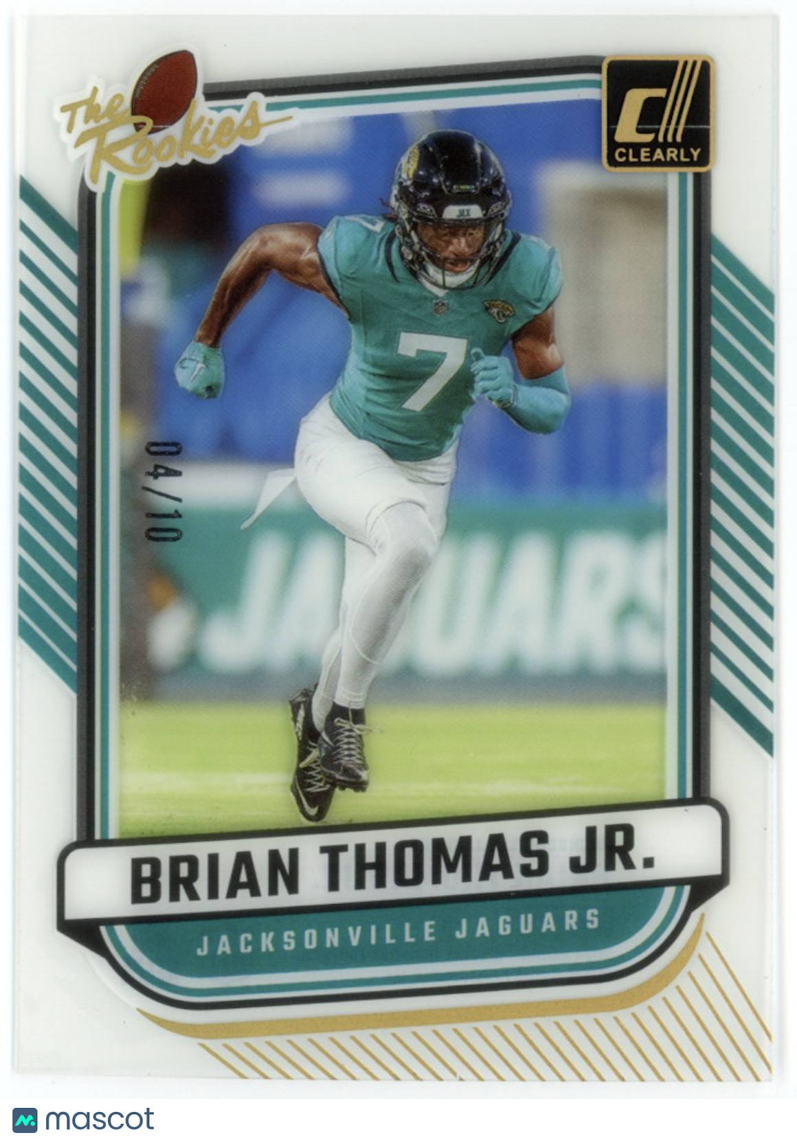 BRIAN THOMAS JR. 2024 Panini Clearly Donruss The Rookies Gold /10 Jaguars RC