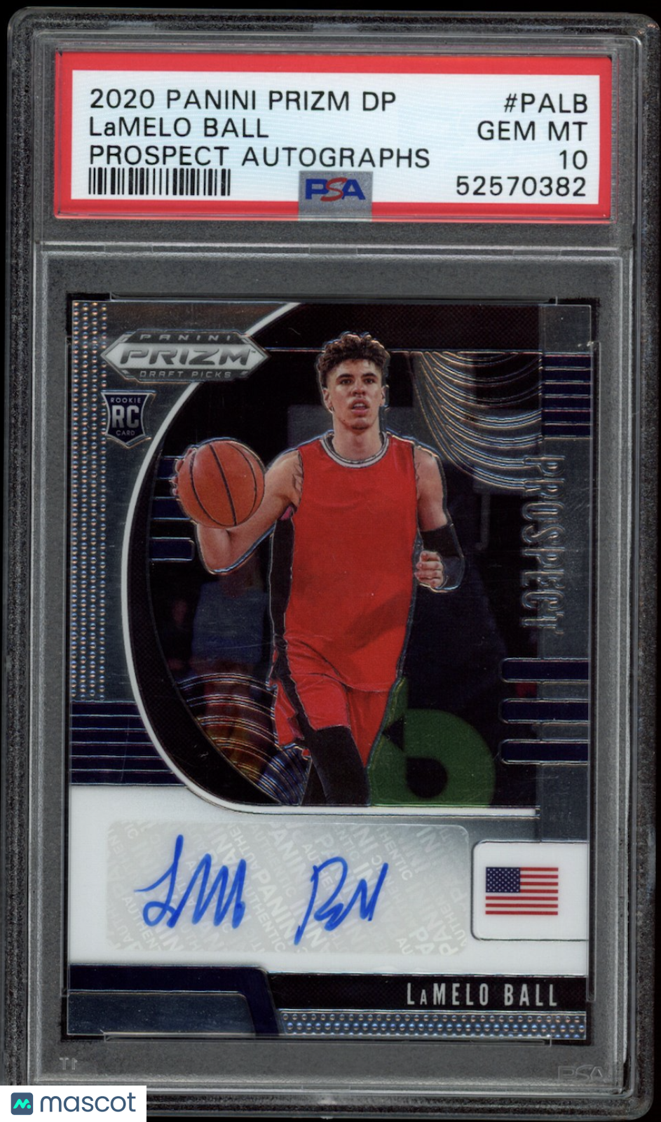 LAMELO BALL 2020 Panini Prizm Draft Picks Prospect Auto PSA 10 Hornets