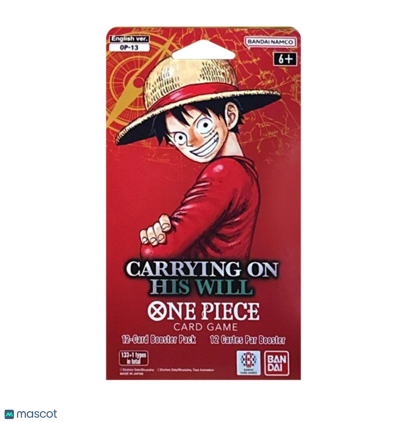 One Piece Carrying On His Will Sleeved Booster Pack OP-13