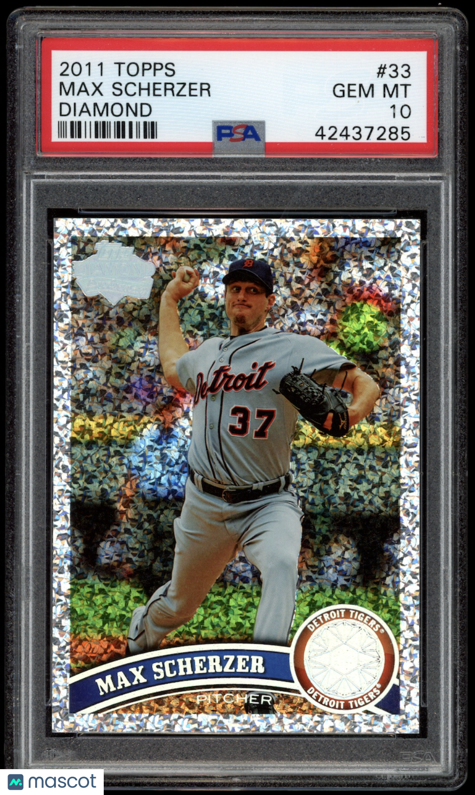 MAX SCHERZER 2011 Topps Series 1 Diamond Anniversary #33 PSA 10 Tigers