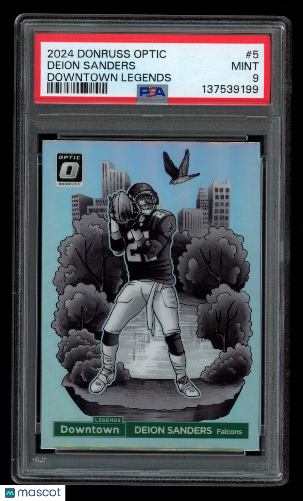 DEION SANDERS 2024 Panini Donruss Optic Downtown Legends Case Hit SSP #5 PSA 9