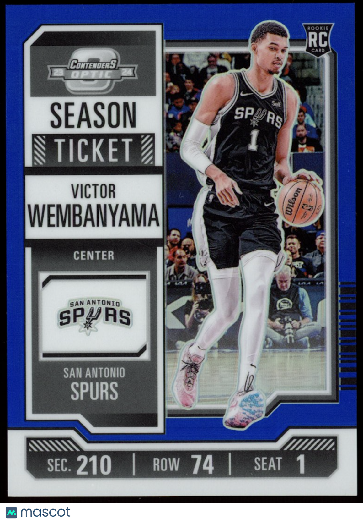 VICTOR WEMBANYAMA 2023-24 Panini Contenders Optic Rookie Ticket Blue Prizm /99
