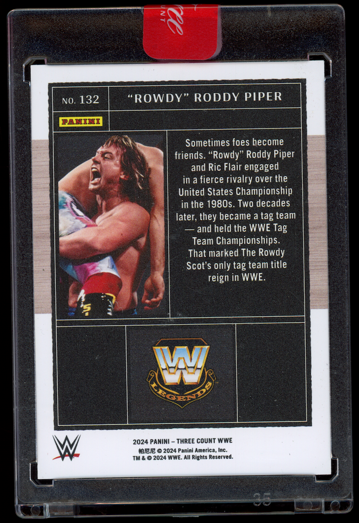 "ROWDY" RODDY PIPER 2024 Panini Three Count WWE Red /25 #132 Legends