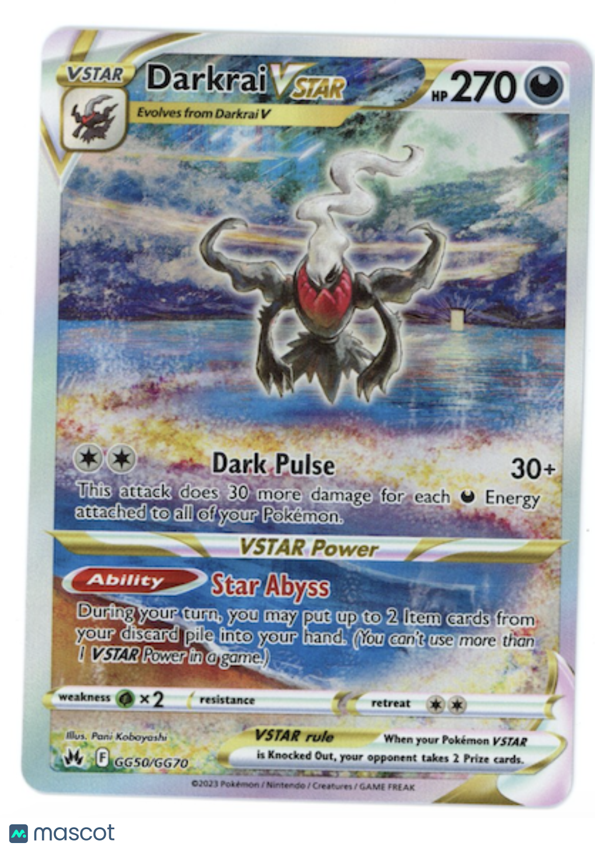 DARKRAI 2023 Pokemon Crown Zenith #GG56/GG70