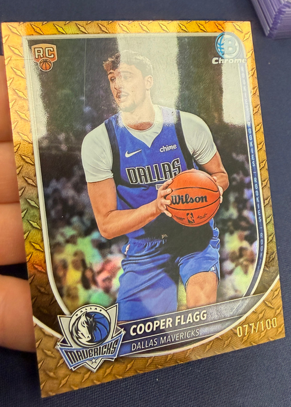 COOPER FLAGG 2025-26 Bowman Chrome Rookie Steel Metal Refractor /100 #BCV-1