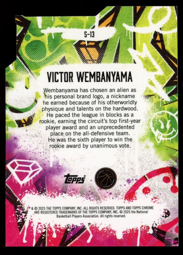 VICTOR WEMBANYAMA 2024-25 Topps Finest Showstoppers XFractor /99 #S-13 Spurs