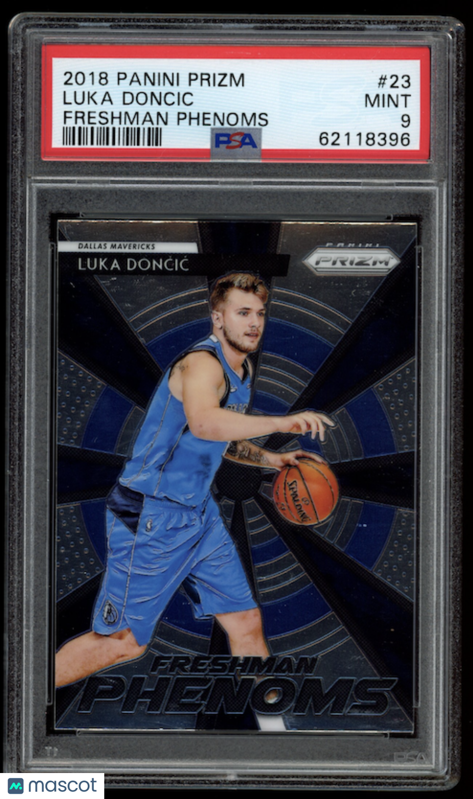 LUKA DONCIC 2018-19 Panini Prizm Freshman Phenoms Rookie #23 PSA 9 Mavericks