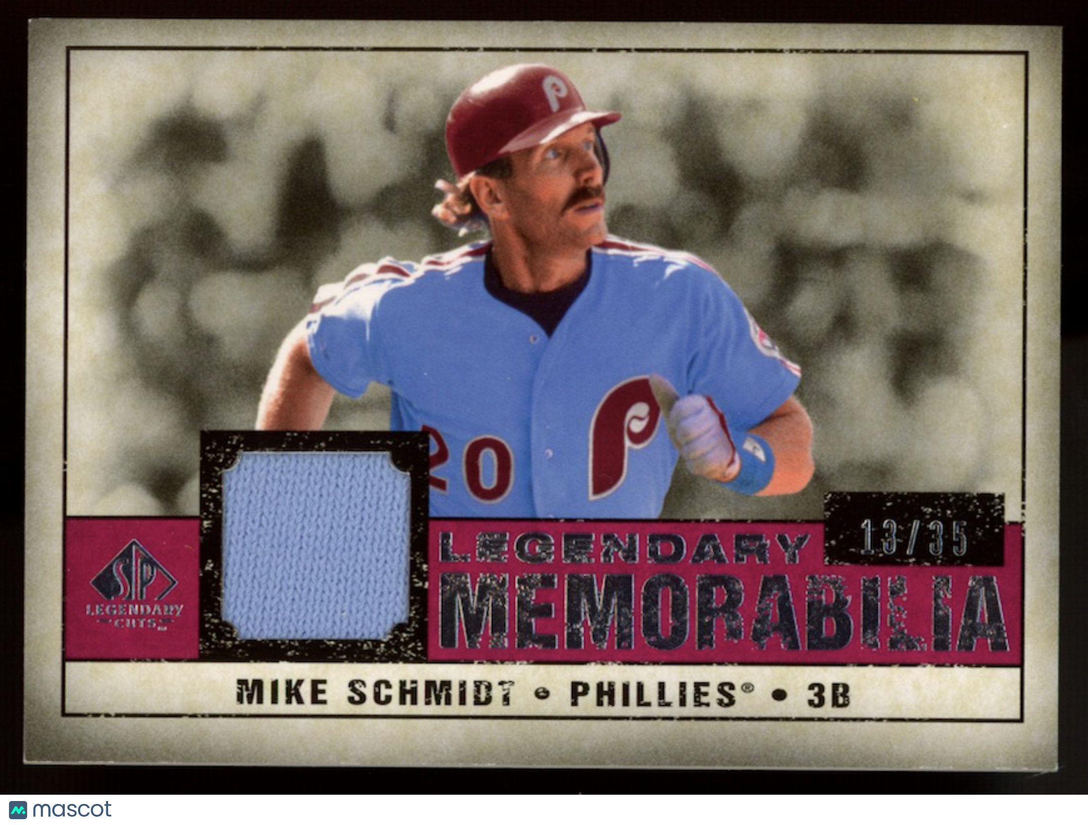 MIKE SCHMIDT 2008 Upper Deck SP Legendary Cuts Jersey Patch /35 Phillies