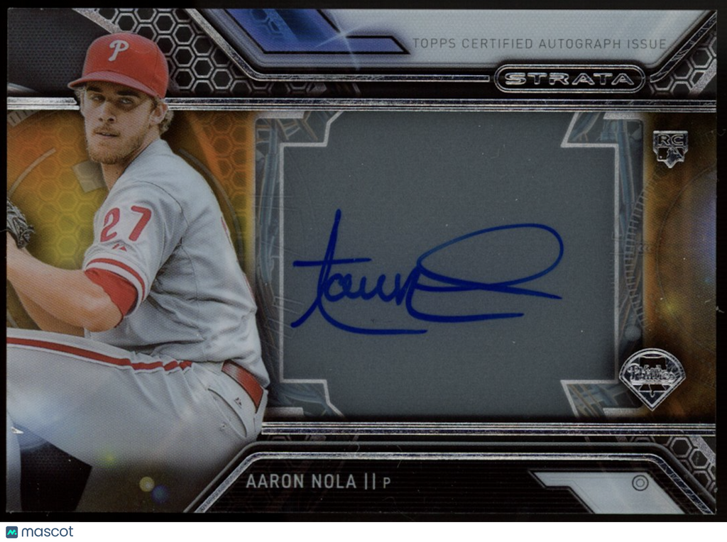 AARON NOLA 2016 Topps Strata Rookie On-Card Auto Phillies #SA-AN