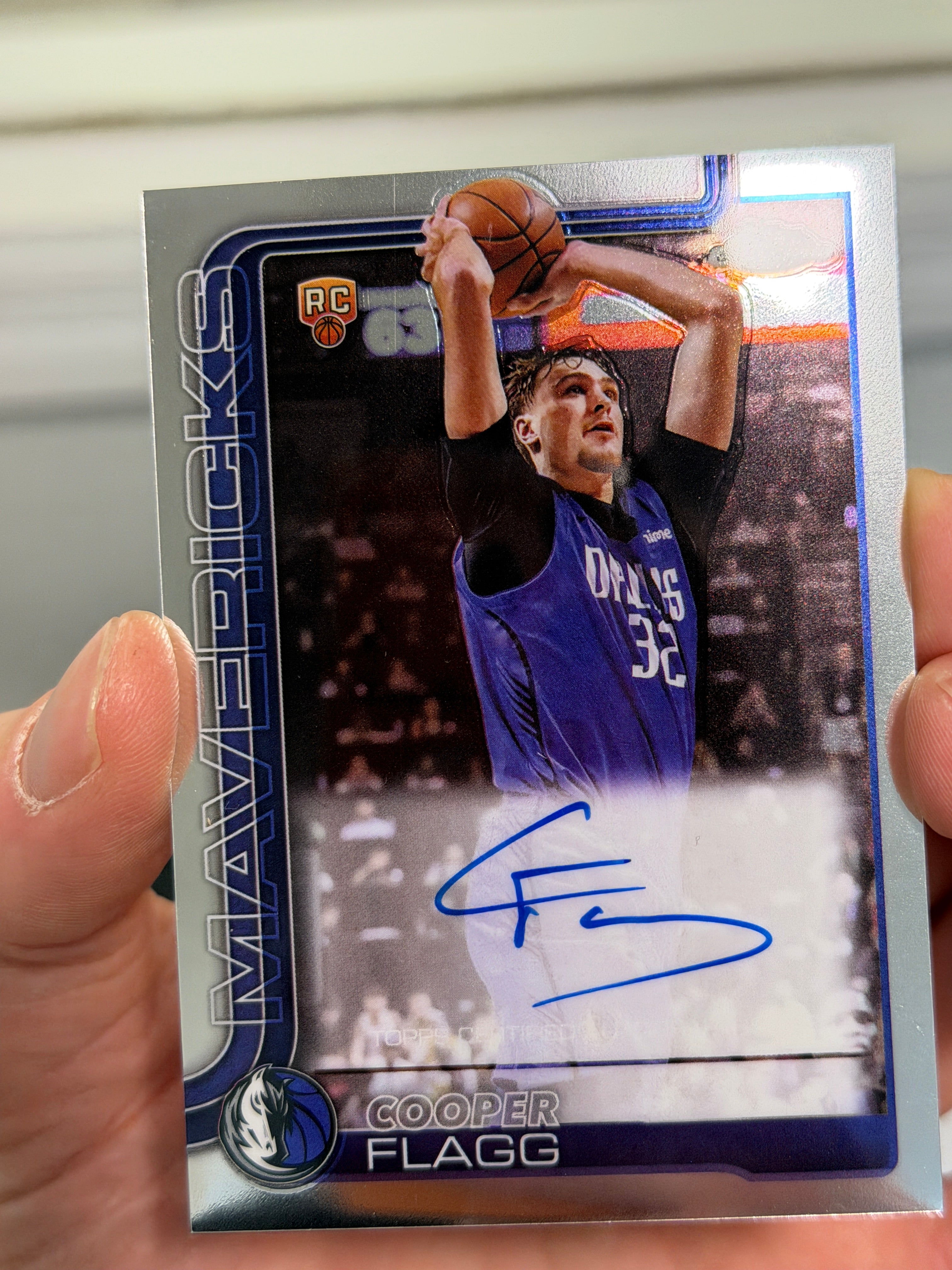 COOPER FLAGG 2025-26 Topps Chrome Rookie Auto #TCAR-CF Dallas Mavericks