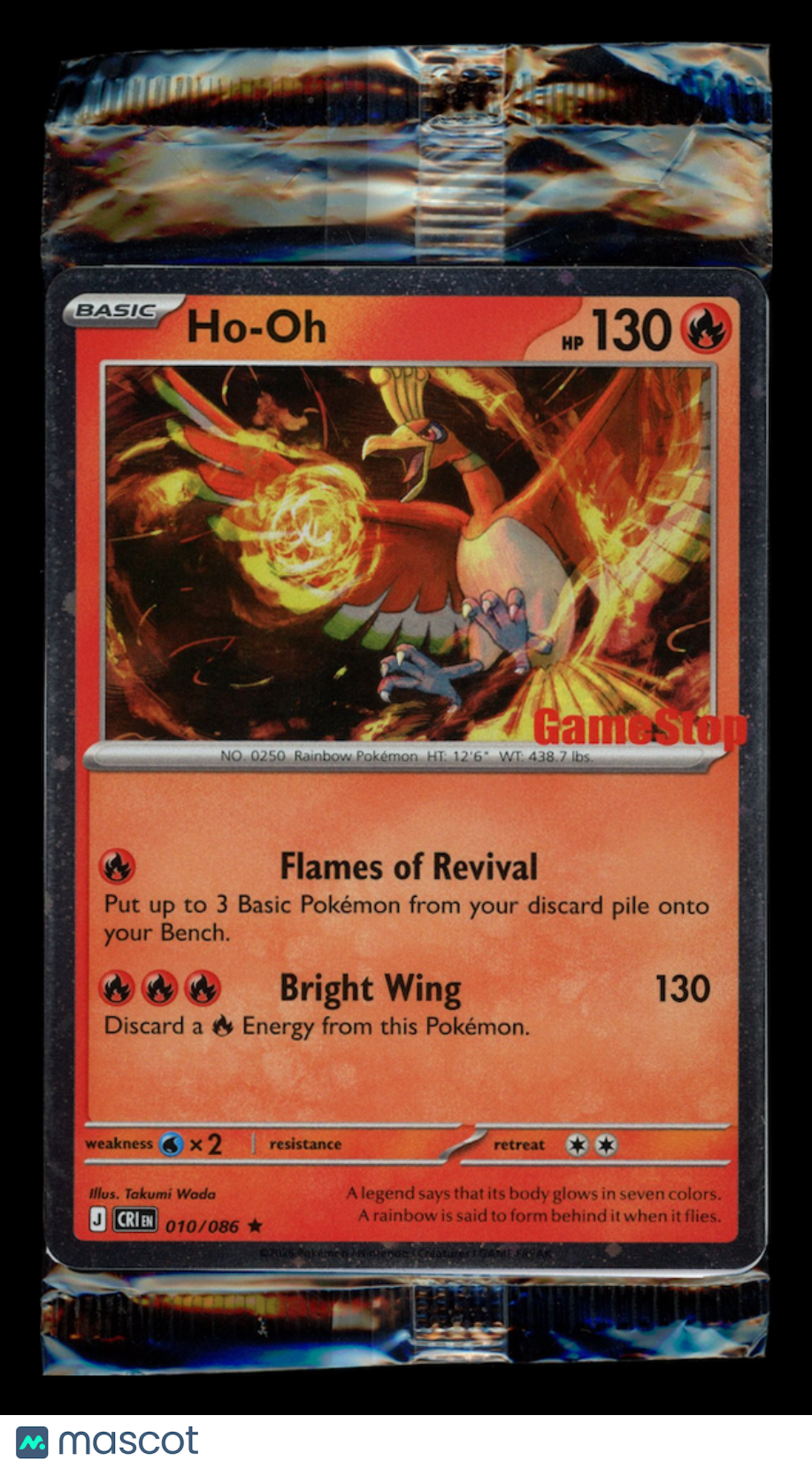HO-OH 2026 Pokemon Chaos Rising Gamestop Stamped #010/086 Sealed