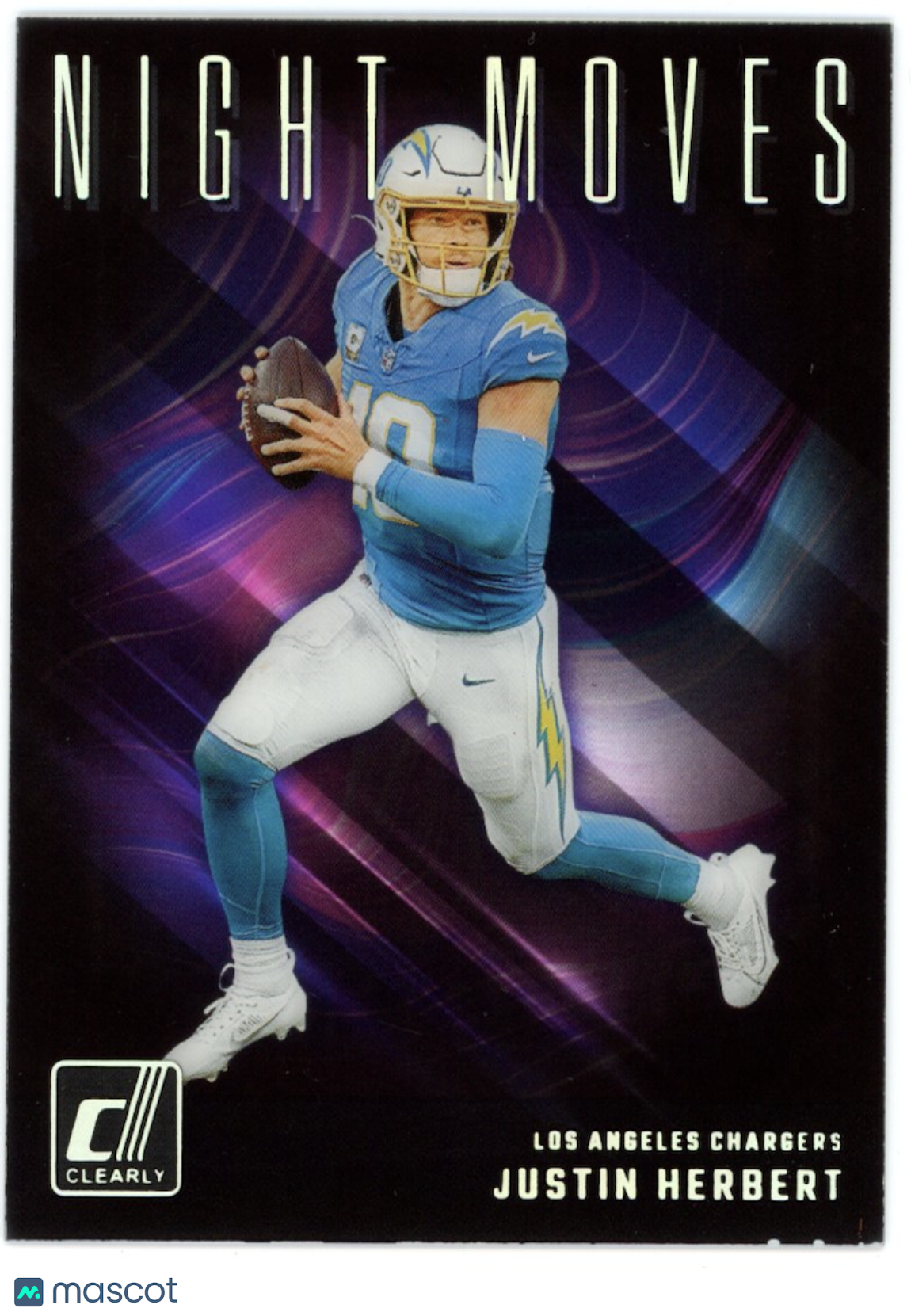 JUSTIN HERBERT 2024 Panini Clearly Donruss Night Moves Case Hit SSP #16 Chargers
