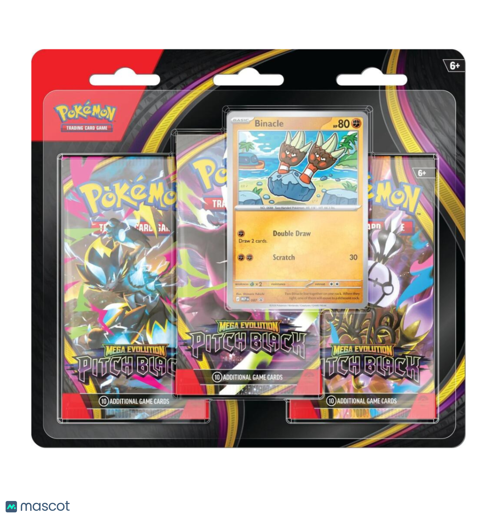 Pokemon Mega Evolution Pitch Black 3-Pack Blister [Binacle]