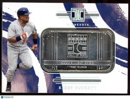 KIRBY PUCKETT 2024 Panini Impeccable Silver Bar /25 Minnesota Twins #34