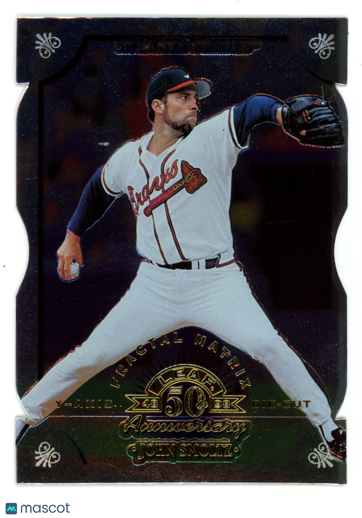 JOHN SMOLTZ 1998 Donruss Leaf Fractal Matrix Y-Axis Die-Cut #105 Braves