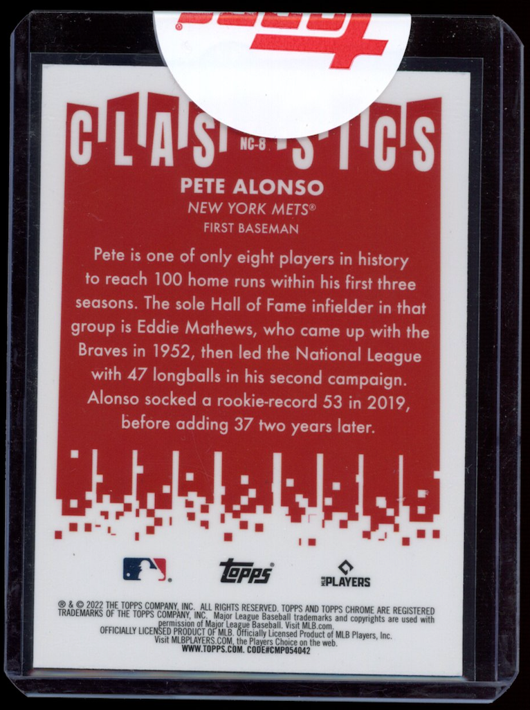 PETE ALONSO 2025 Topps Archives Signature Series Chrome Classics Auto /5 Mets