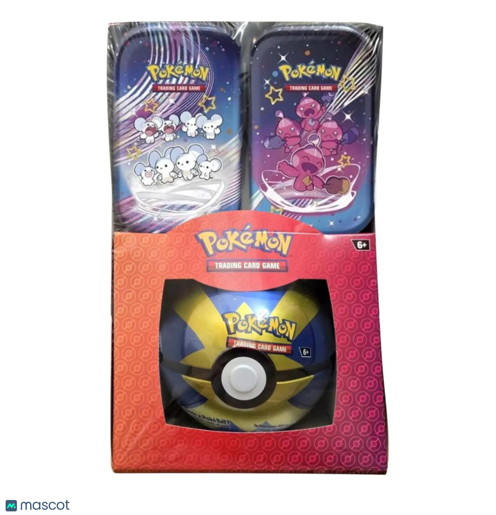 Pokemon Paldean Fates Mini Tins + Poke Ball Tin