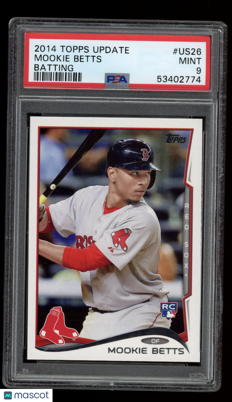MOOKIE BETTS 2014 Topps Update Series Rookie Card #US26 PSA 9 Red Sox