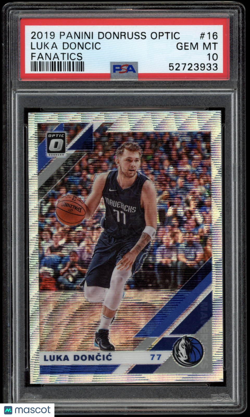 LUKA DONCIC 2019-20 Panini Donruss Optic Fanatics Prizm #16 PSA 10 Mavericks