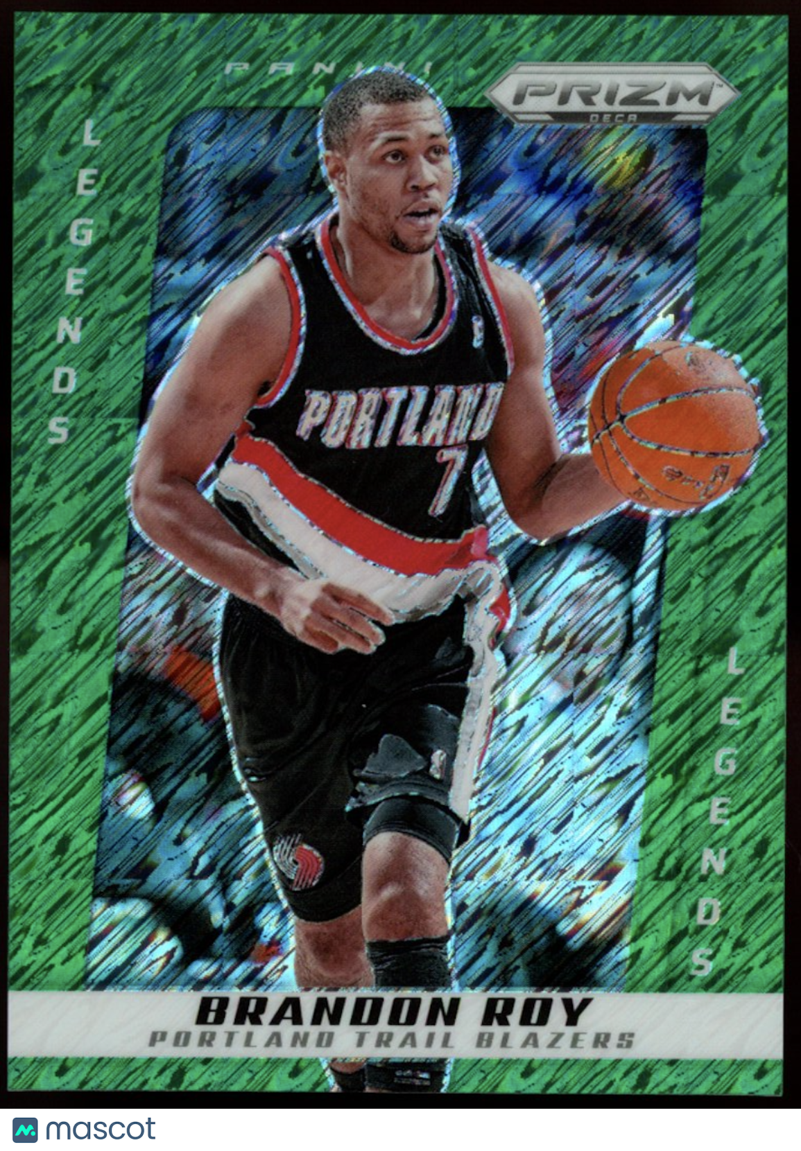 BRANDON ROY 2024-25 Panini Prizm DECA Legends Green Shimmer FOTL /12 #233