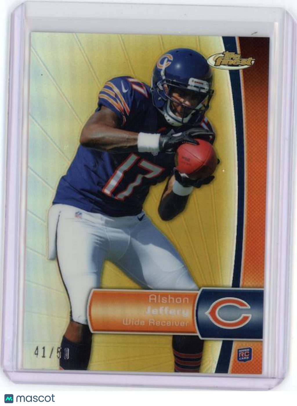 ALSHON JEFFERY 2012 Topps Finest Gold Refractor Rookie /50 Bears #119