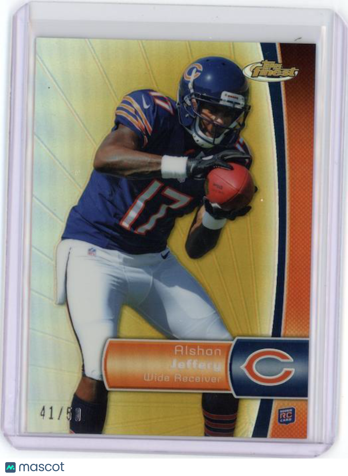 ALSHON JEFFERY 2012 Topps Finest Gold Refractor Rookie /50 Bears #119