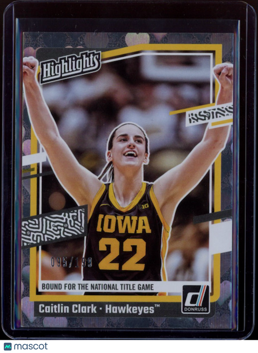 CAITLIN CLARK 2024 Panini Collection Floating Hearts Parallel /199 #H9 Iowa