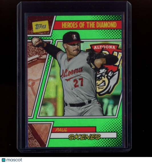 PAUL SKENES 2024 Topps Pro Debut Heroes of the Diamond Green /99 Pirates