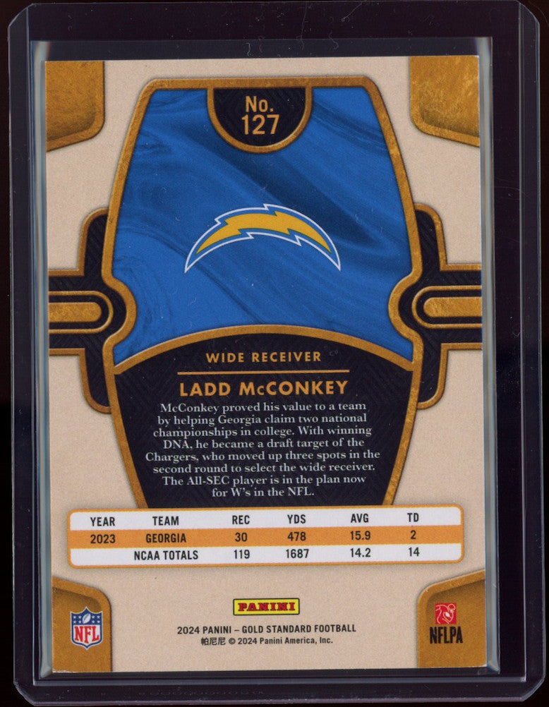 LADD MCCONKEY 2024 Panini Gold Standard Violet Rookie /14 FOTL Chargers #127