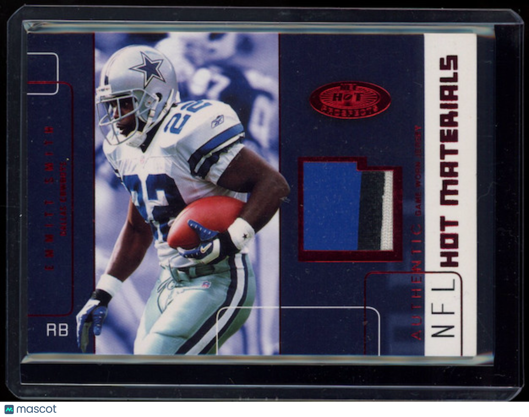 EMMITT SMITH 2002 Fleer Hot Prospects Materials Red /50 Patch Cowboys #HM-ES