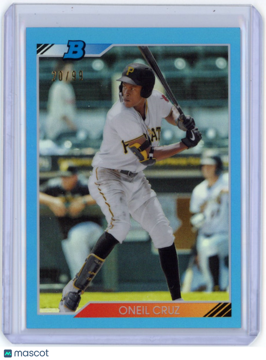 ONEIL CRUZ 2020 Bowman Heritage Chrome Blue Refractor /99 Pirates #92CP-OC