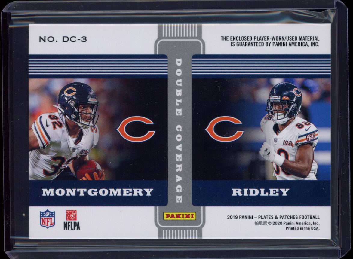 DAVID MONTGOMERY RIDLEY 2019 Plates & Patches Dual Rookie Shield Patch 1/1 Bears