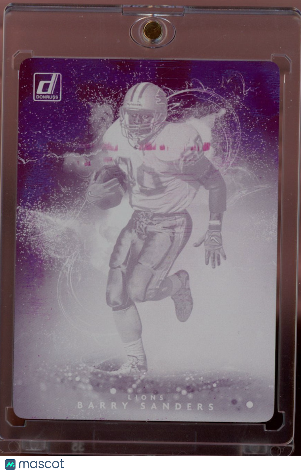 BARRY SANDERS 2020 Donruss Night Moves 1/1 Magenta Printing Plate Lions #16