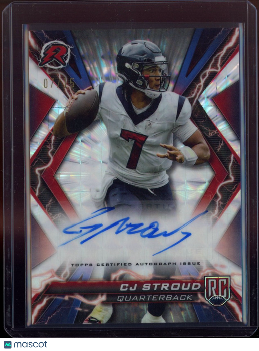 CJ STROUD 2023 Topps Resurgence White Geometric Refractor Auto /15 Jsy # Texans